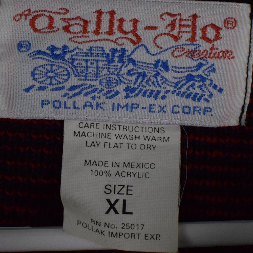 Vintage Womens 90's Holiday Plaid Cozy Knit Cardigan Sweater Christmas Winter XL - Picture 7 of 7